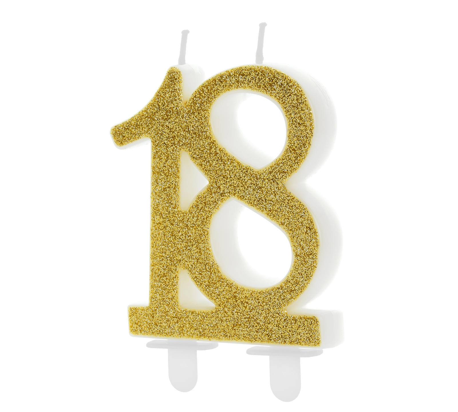 Candelina Compleanno Numero 18 Oro, Articoli per Eventi, Feste e Cerimonie